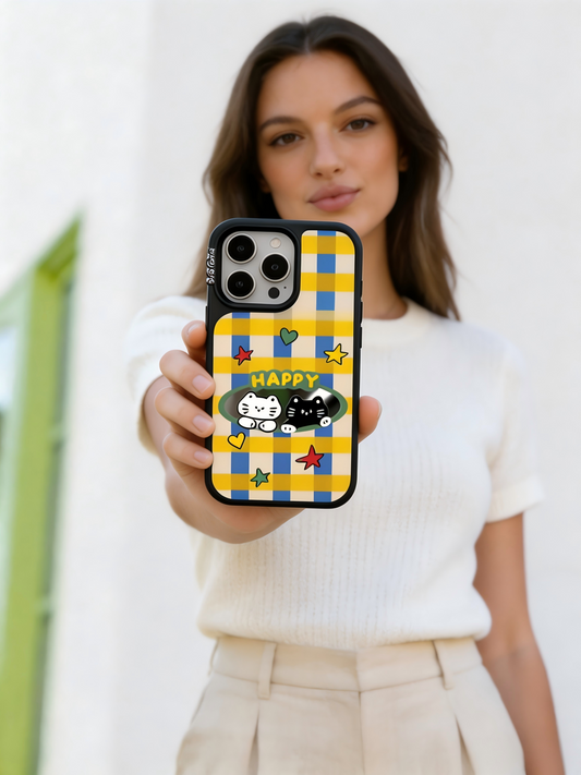Bubu Fancy Happy kitten mirror Phone case Magsafe