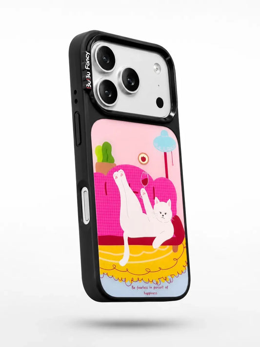 Bubu Fancy The kitten enjoying itself Phone case Magsafe