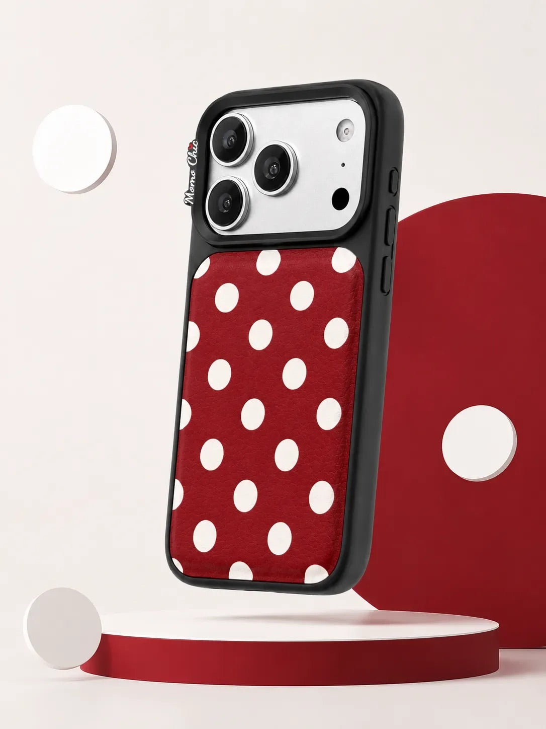 Momo Chic Polka Dot Party phone case genuine leather