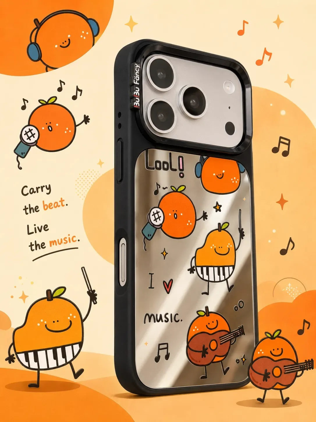 Bubu Fancy The Orange Band mirror Phone case Magsafe