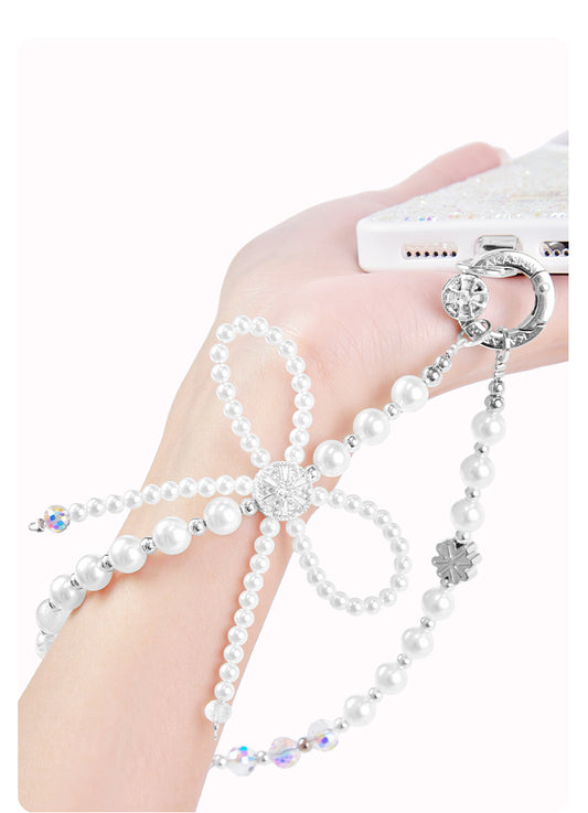 Bow Pearl Pone Chain