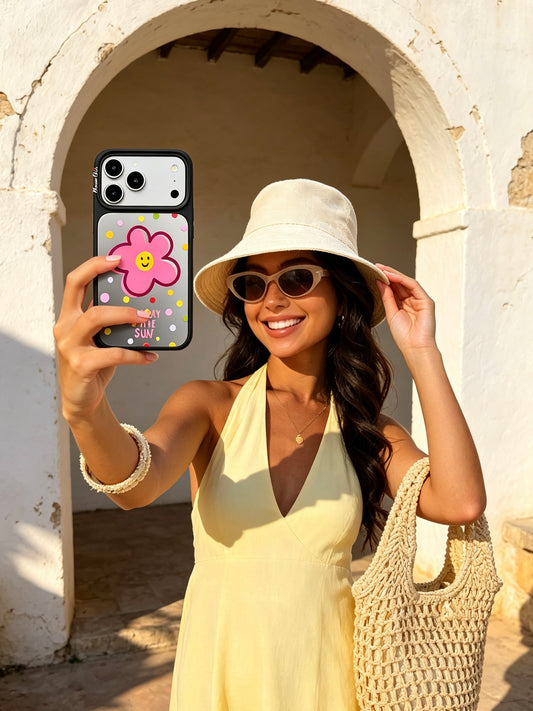 Momo Chic Rainbow Sunflower phone case mirror Magsafe
