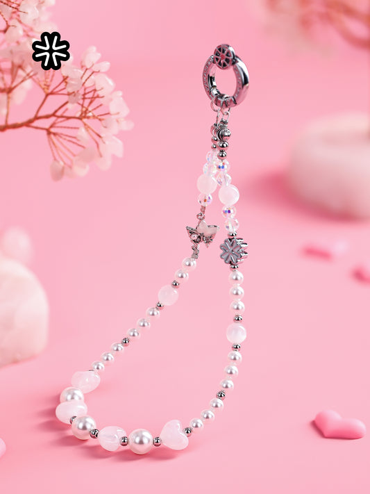 White Feather Butterfly Dream Pone Chain