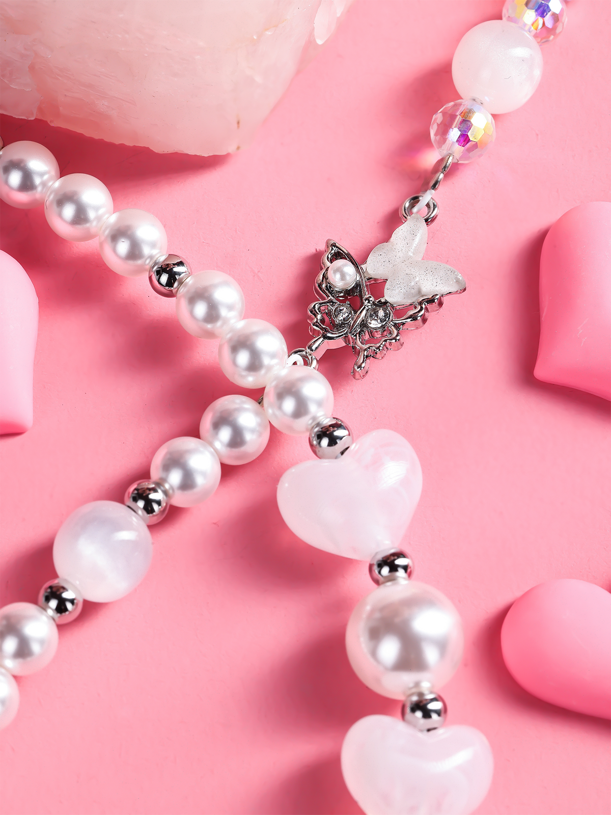 White Feather Butterfly Dream Pone Chain