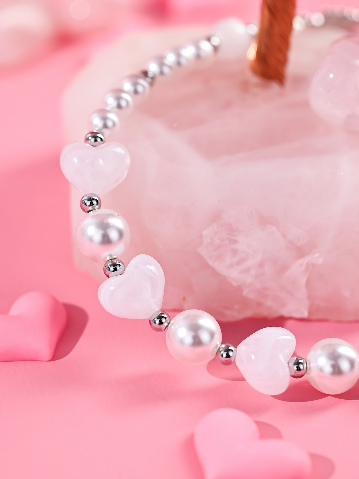 White Feather Butterfly Dream Pone Chain