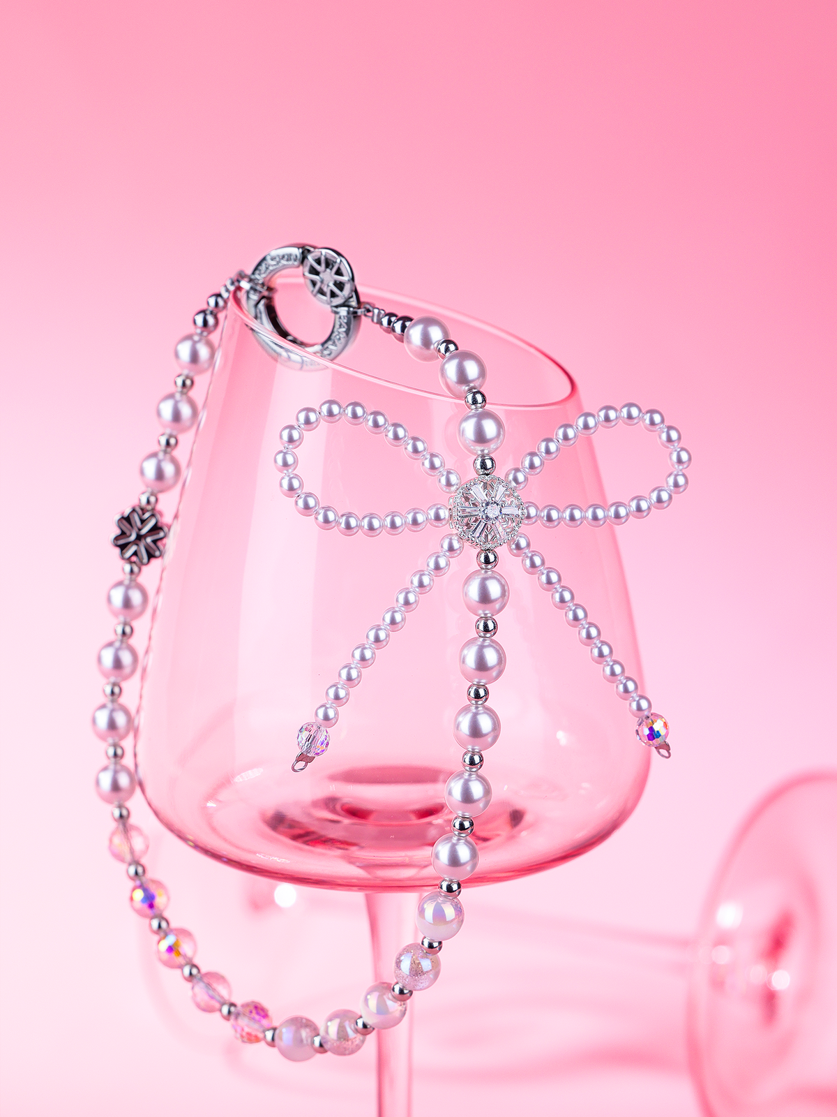 Bow Pearl Pone Chain