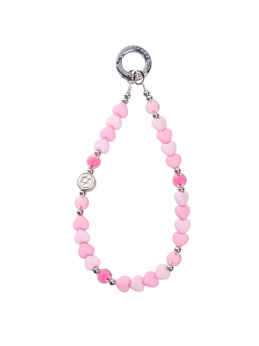 Pink heart Pone Chain