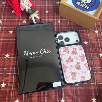 Momo Chic Ballet Bear phone case genuine leathe