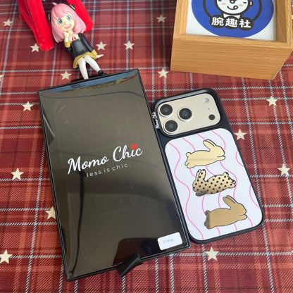 Momo Chic Three rabbits phone case mirror Magsafe