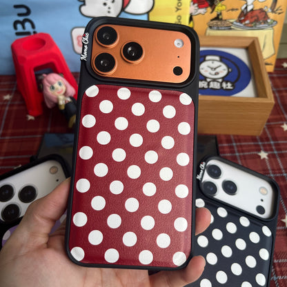 Momo Chic  Polka Dot Party phone case genuine leather