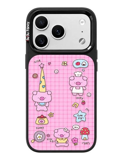 Bubu Fancy Pink checkered piglet
