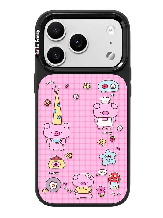 Bubu Fancy Pink checkered piglet