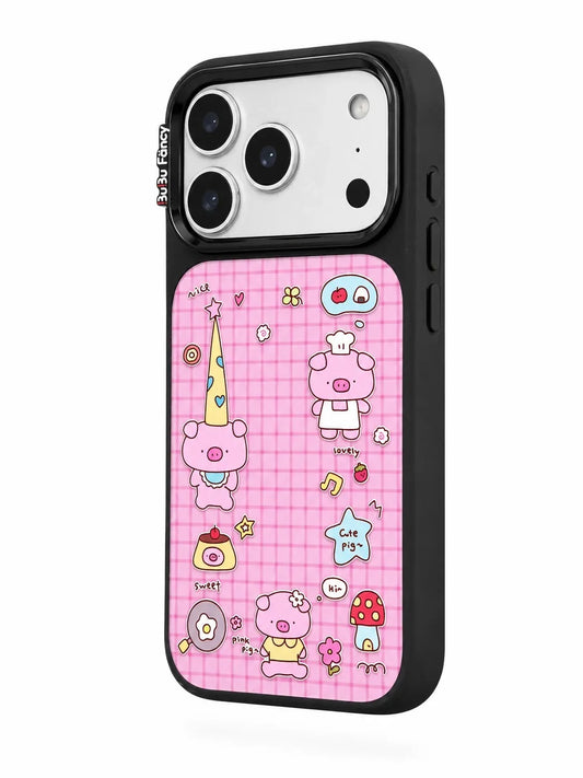 Bubu Fancy Pink checkered piglet