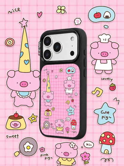 Bubu Fancy Pink checkered piglet