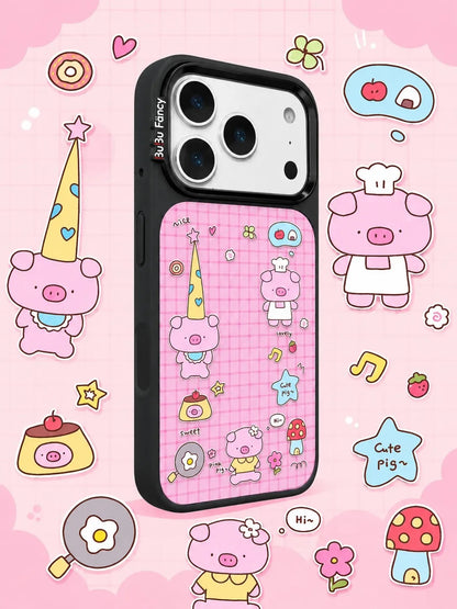Bubu Fancy Pink checkered piglet