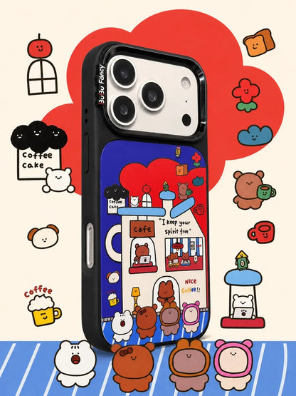 Bubu Fancy A bustling coffee shop Phone case MagSafe