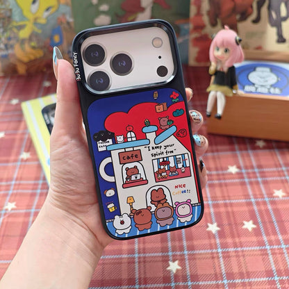 Bubu Fancy A bustling coffee shop Phone case MagSafe