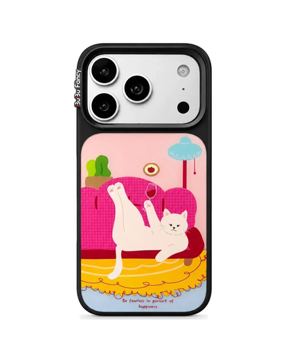 Bubu Fancy The kitten enjoying itself Phone case Magsafe