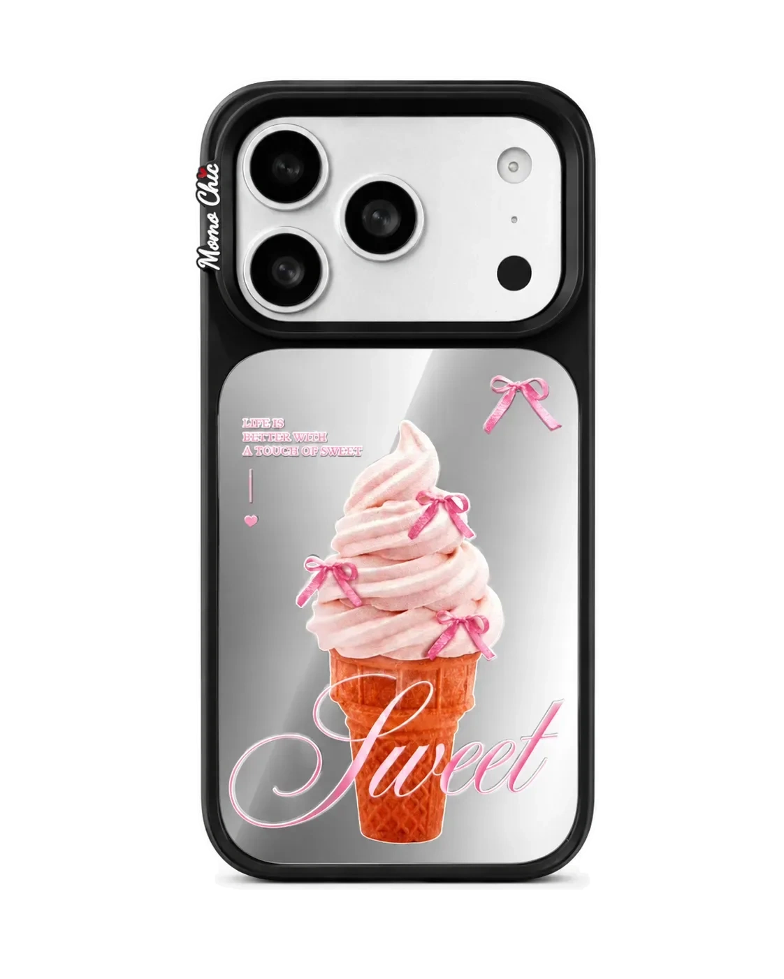 Momo Chic Bowknot ice cream phone case mirror Magsafe