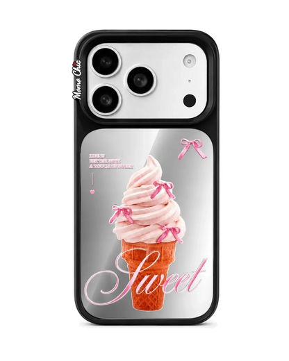 Momo Chic Bowknot ice cream phone case mirror Magsafe