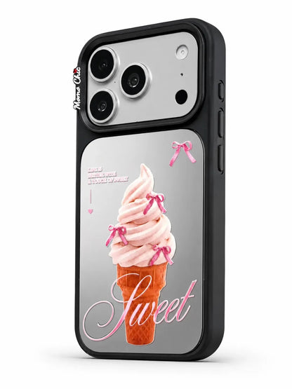 Momo Chic Bowknot ice cream phone case mirror Magsafe