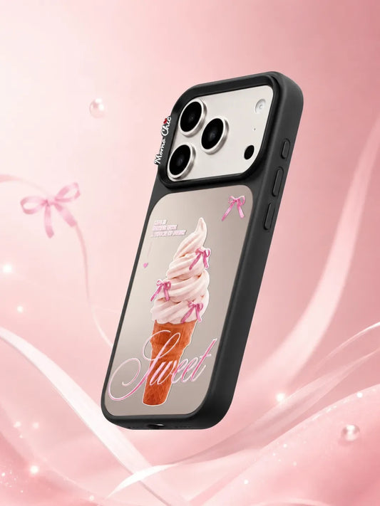 Momo Chic Bowknot ice cream phone case mirror Magsafe