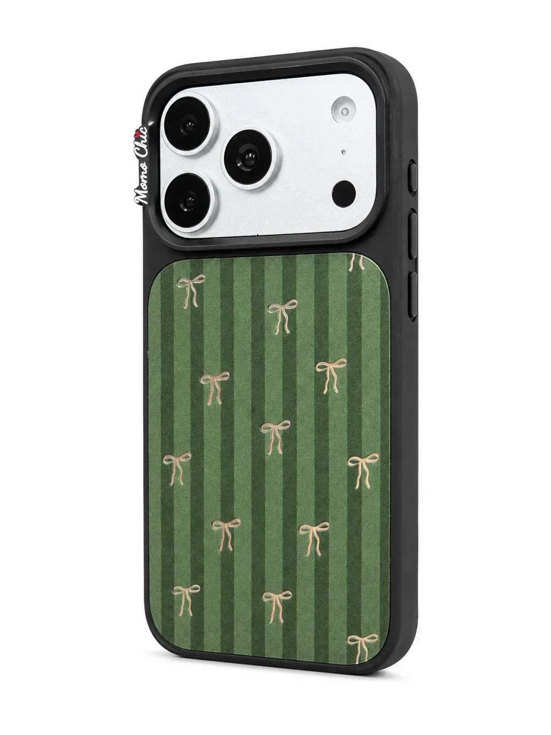 Momo Chic Dark green bowknot phone case mirror Magsafe