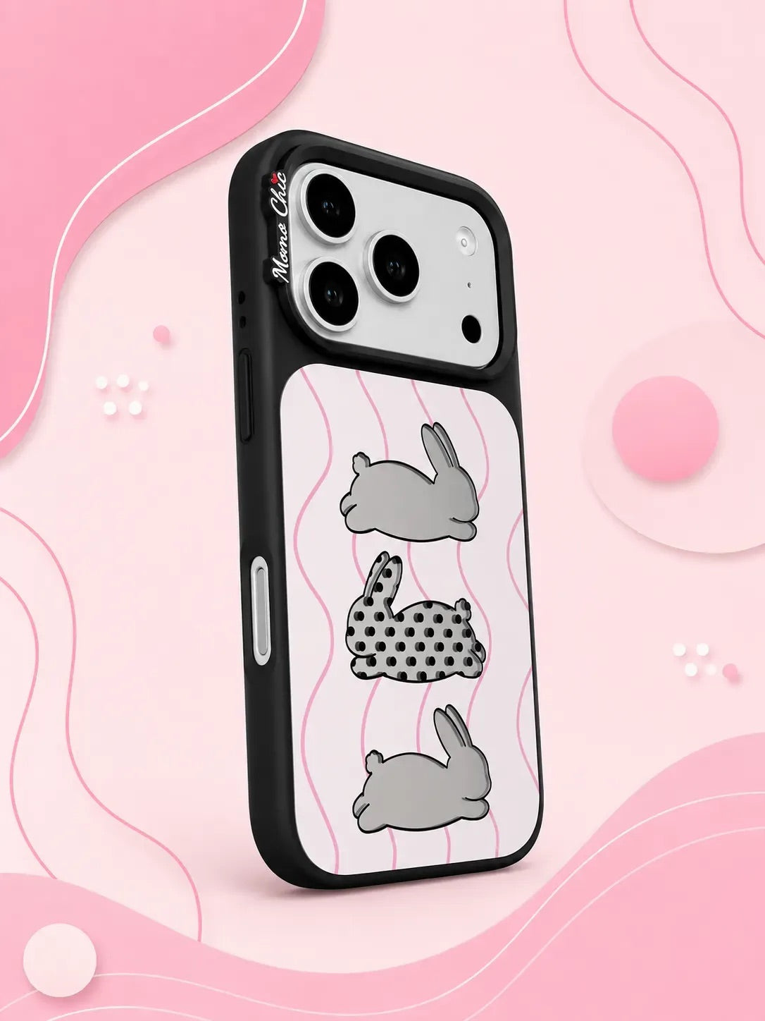 Momo Chic Three rabbits phone case mirror Magsafe
