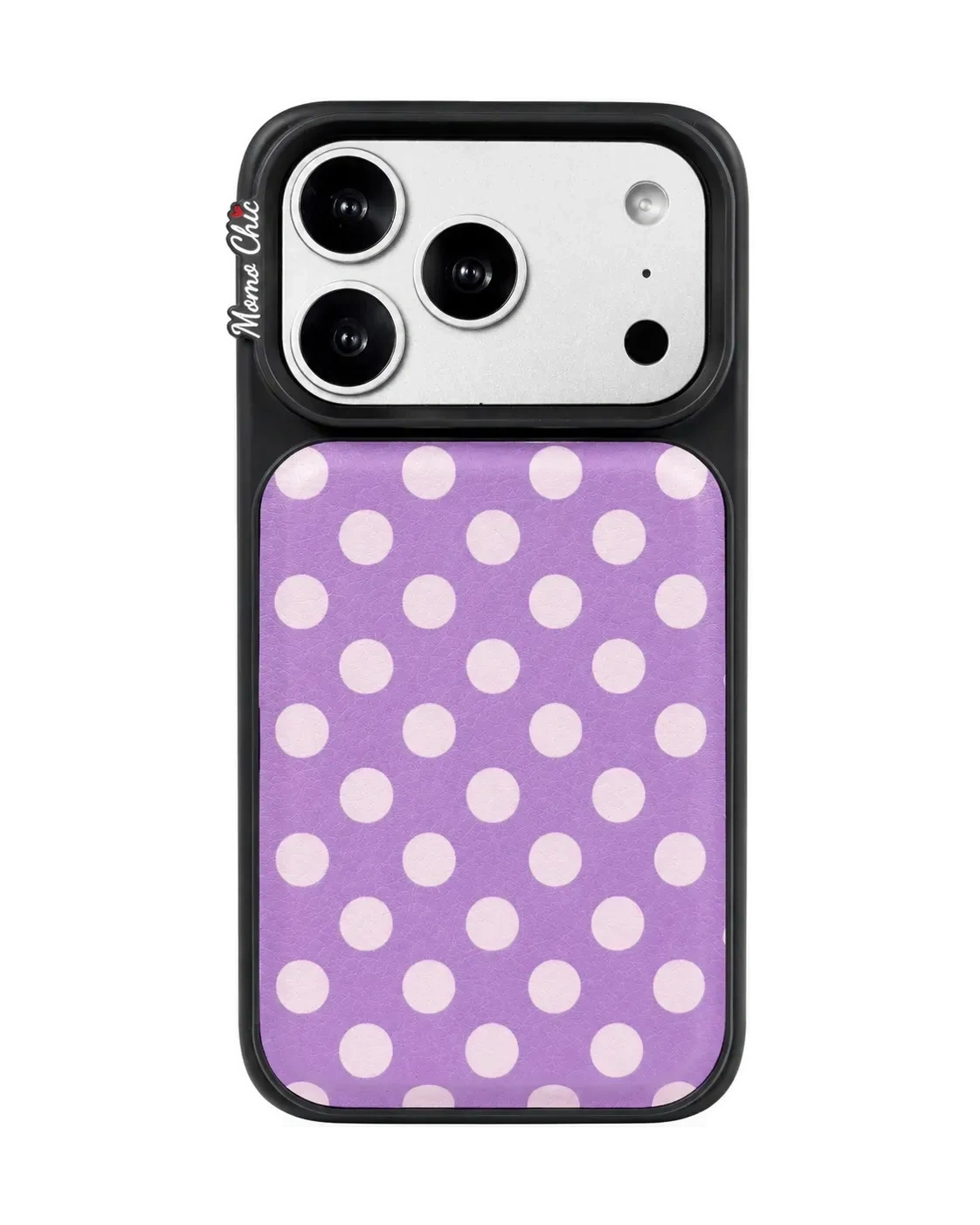 Momo Chic  Polka Dot Purple Party phone case genuine leather
