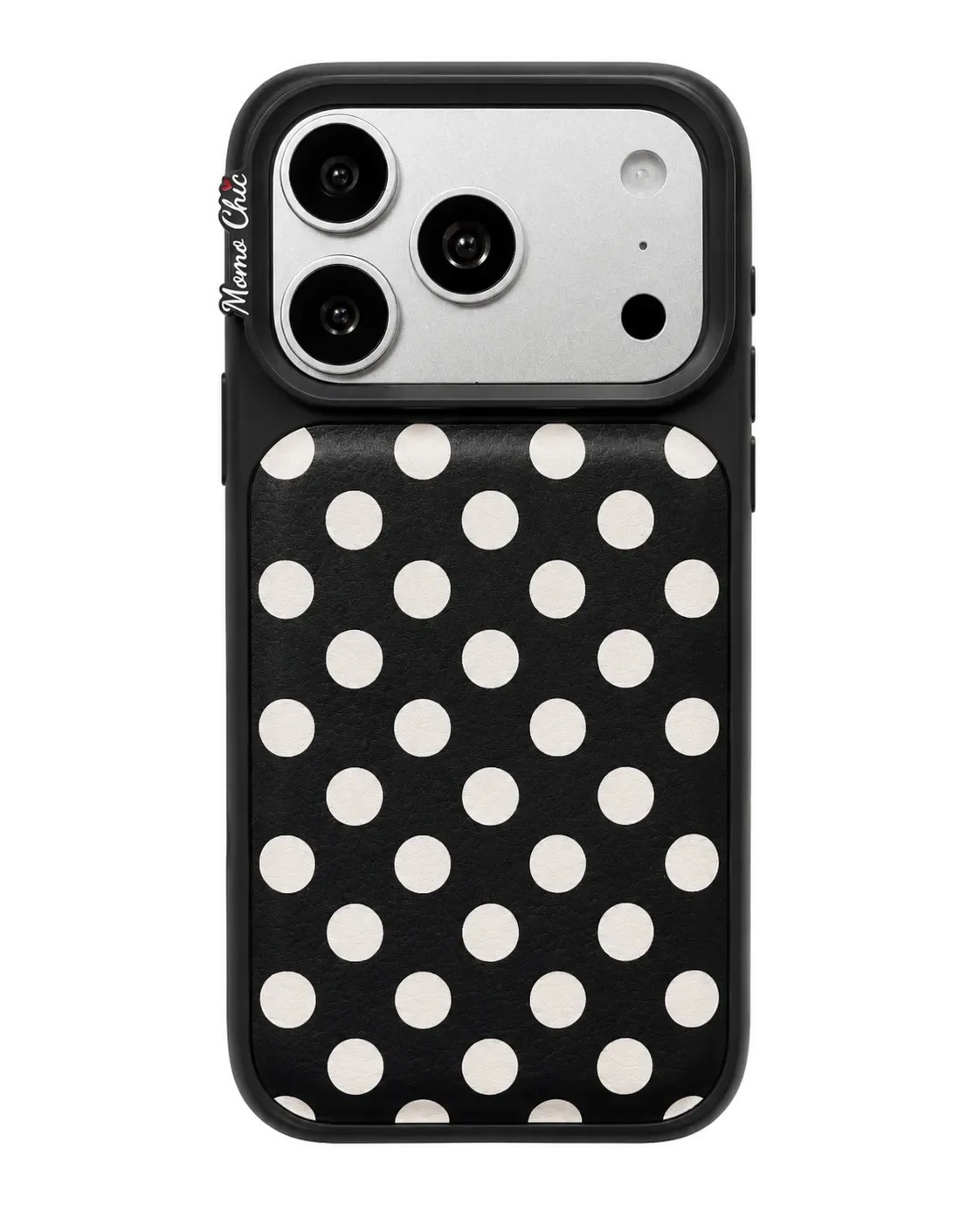 Momo Chic  Polka Dot Black Party phone case genuine leather