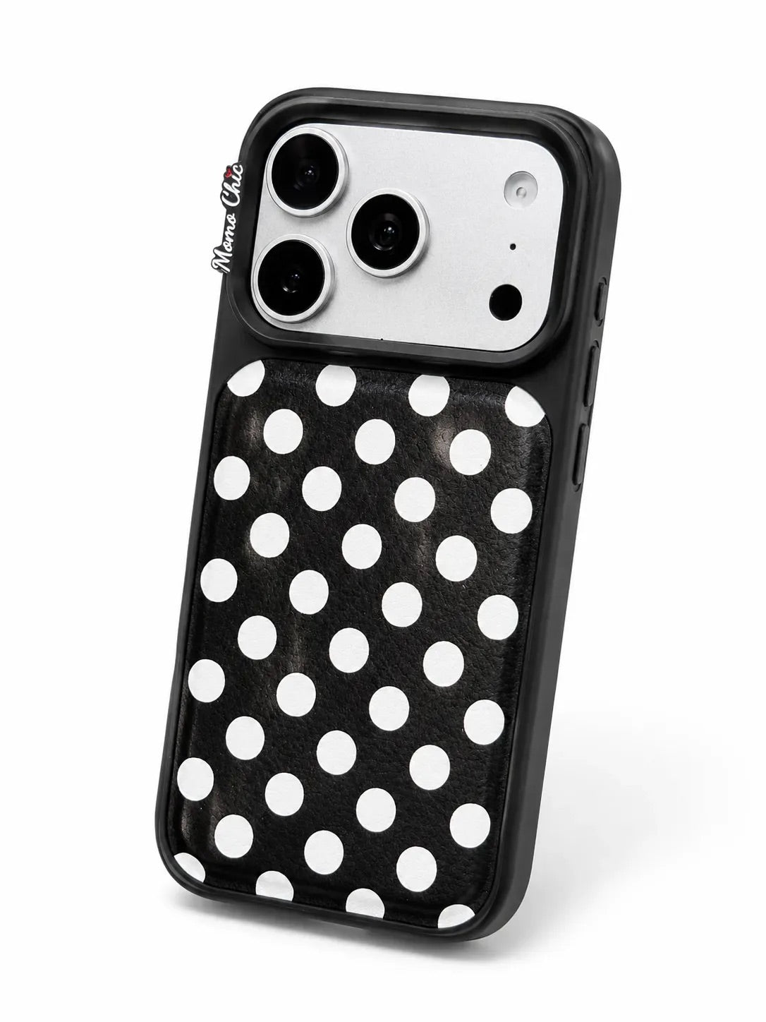 Momo Chic  Polka Dot Black Party phone case genuine leather