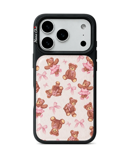 Momo Chic Ballet Bear phone case genuine leathe