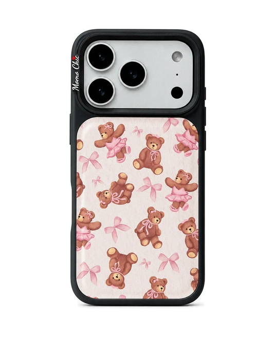 Momo Chic Ballet Bear phone case genuine leathe
