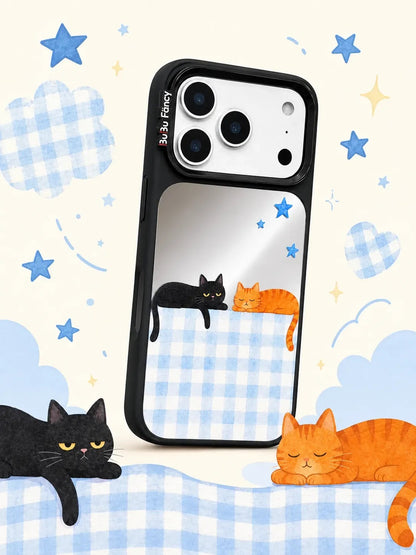 Bubu Fancy Lazy cat mirror Phone case Magsafe
