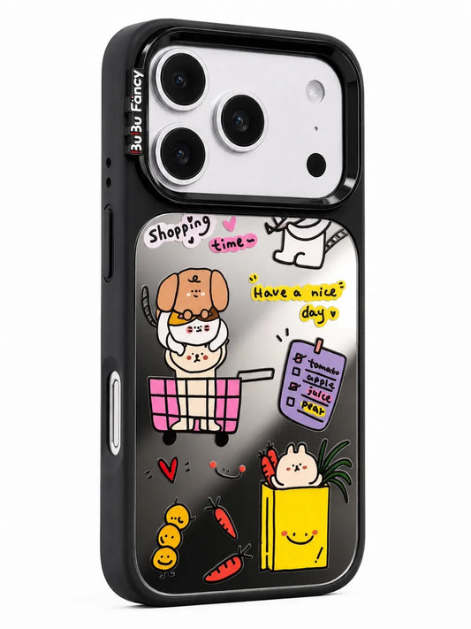 Bubu Fancy Shopping puppy mirror Phone case Magsafe