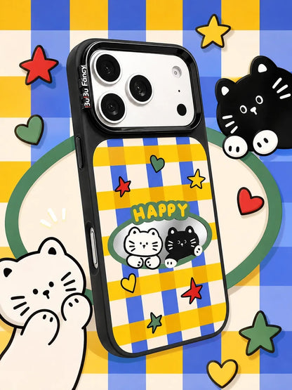Bubu Fancy Happy kitten mirror Phone case Magsafe