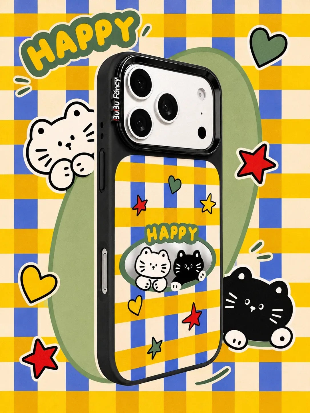 Bubu Fancy Happy kitten mirror Phone case Magsafe