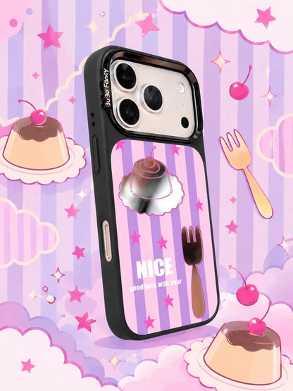 Bubu Fancy Pudding fork mirror Phone case Magsafe