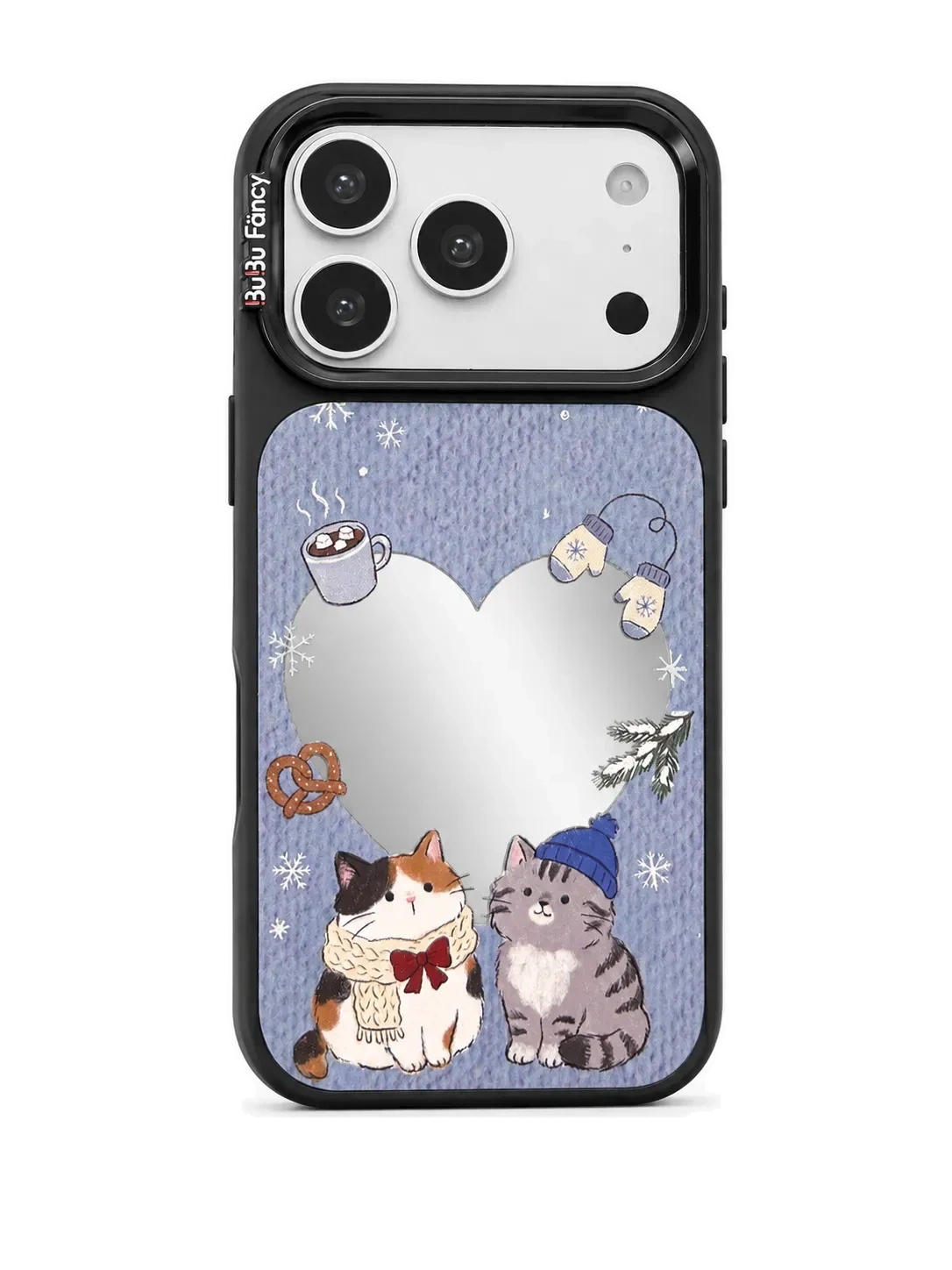 Bubu Fancy Winter Cat mirror Phone case Magsafe