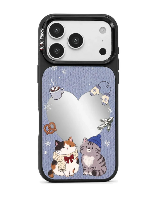 Bubu Fancy Winter Cat mirror Phone case Magsafe