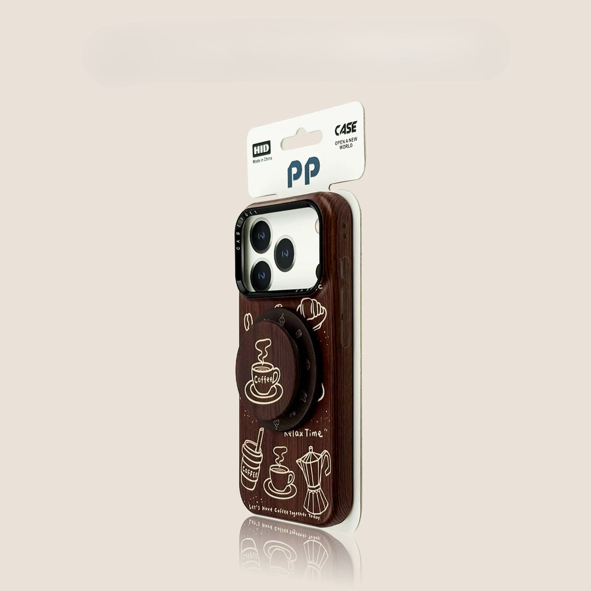 Casekai rose powder vertical strip love magnetic suction bracket