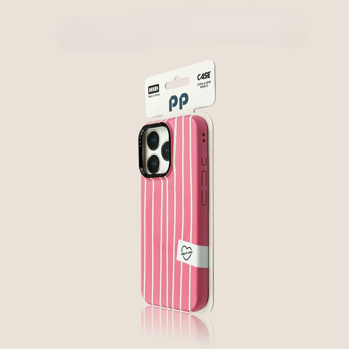 Casekai rose powder vertical strip love magnetic suction bracket