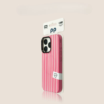 Casekai rose powder vertical strip love magnetic suction bracket