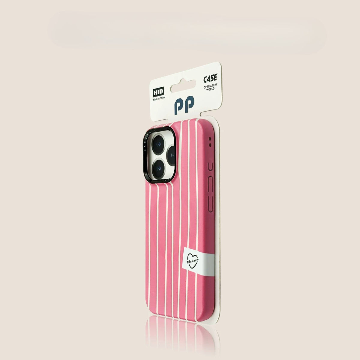 Casekai rose powder vertical strip love magnetic suction bracket