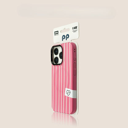 Casekai rose powder vertical strip love magnetic suction bracket