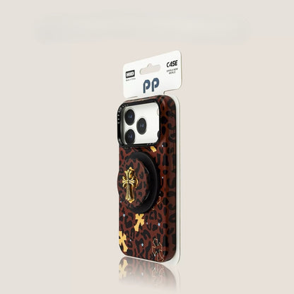 Casekai rose powder vertical strip love magnetic suction bracket